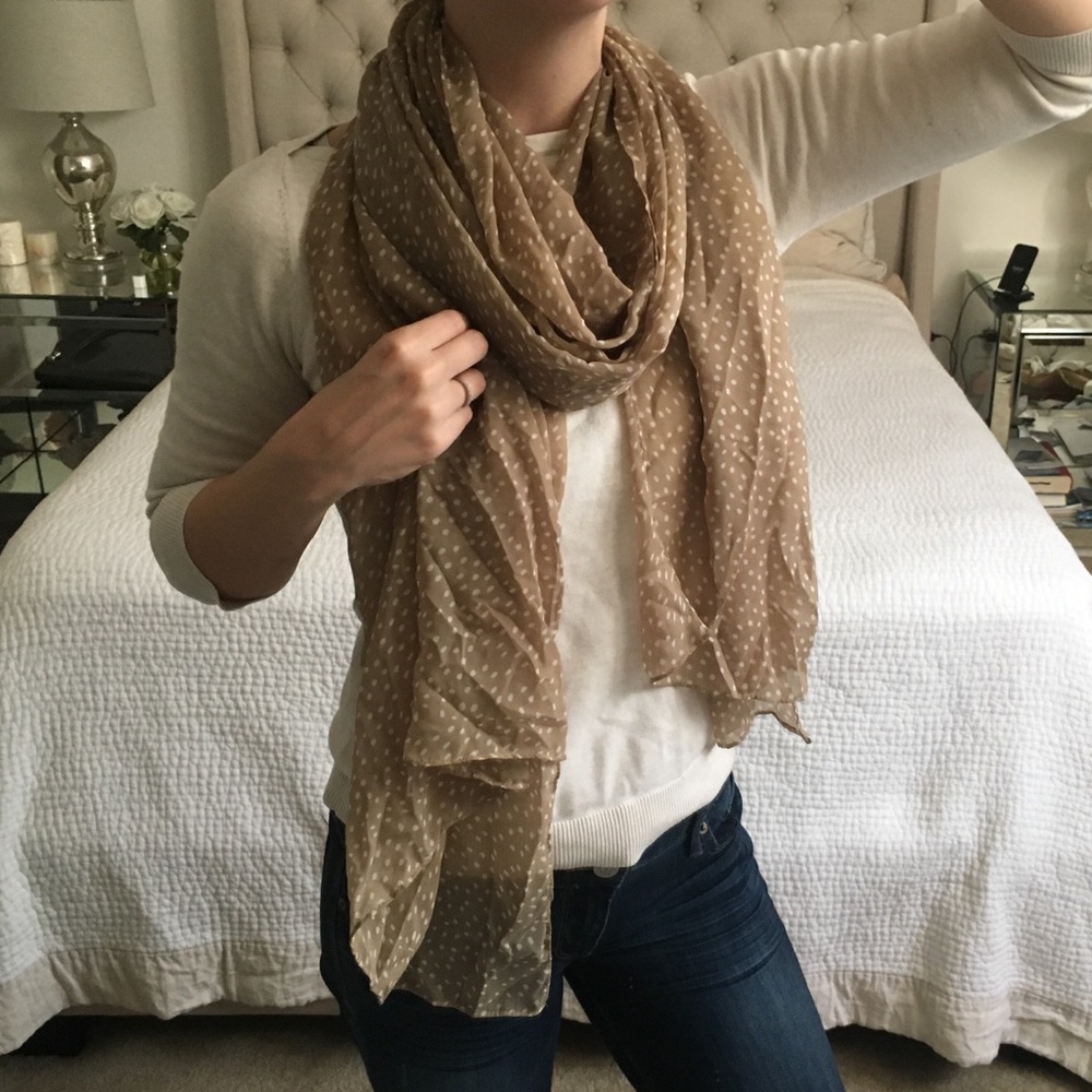 The Limited beige flowy scarf